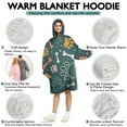 thumbnail image 5 of Paw Prints and Bones Wearable Oversized Blanket,Wearable Blanket Hoodie for Adults,Cozy Hooded Blankets with Super Pockets,Super Warm Fuzzy Pullover for Women & Men, 5 of 6