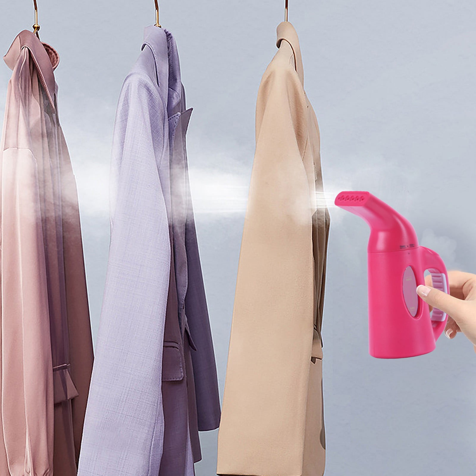 Gnmfd Handheld Travel Garment Steamer for Clothes Wrinkle Remover, Portable Mini Steam Iron for Home Hotel Curtains Dresses Shirts Bedding, Powerful Quick Heating Travel Use