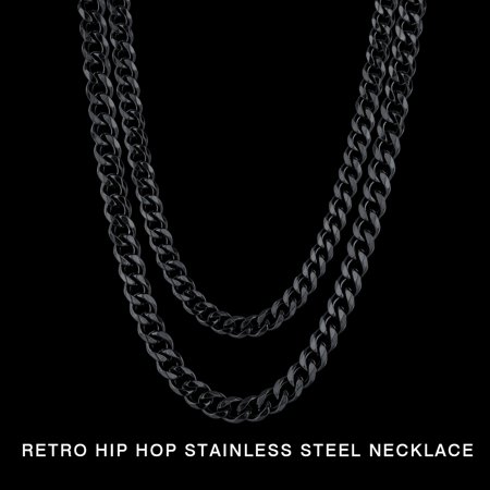 Maoww Vintage Style Neck Chain Women Men Hip Hop Design Hip Hop Chain Necklace Stainless Steel Necklace Collar Neck Jewelry Black 3mm 40cm Walmart Canada