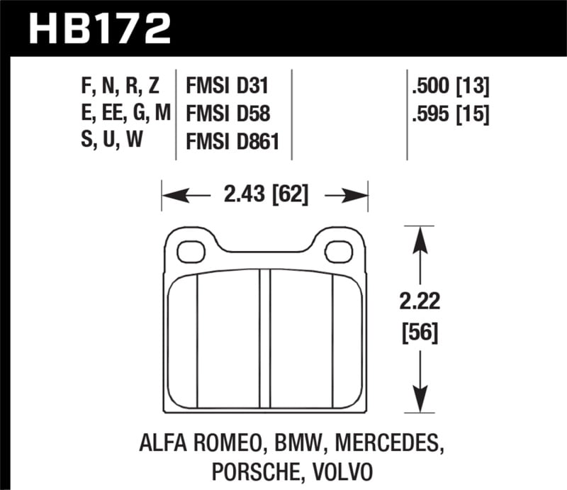 Front /& Rear Set Hawk Ceramic Brake Pads for 97-01 Acura Integra Type-R