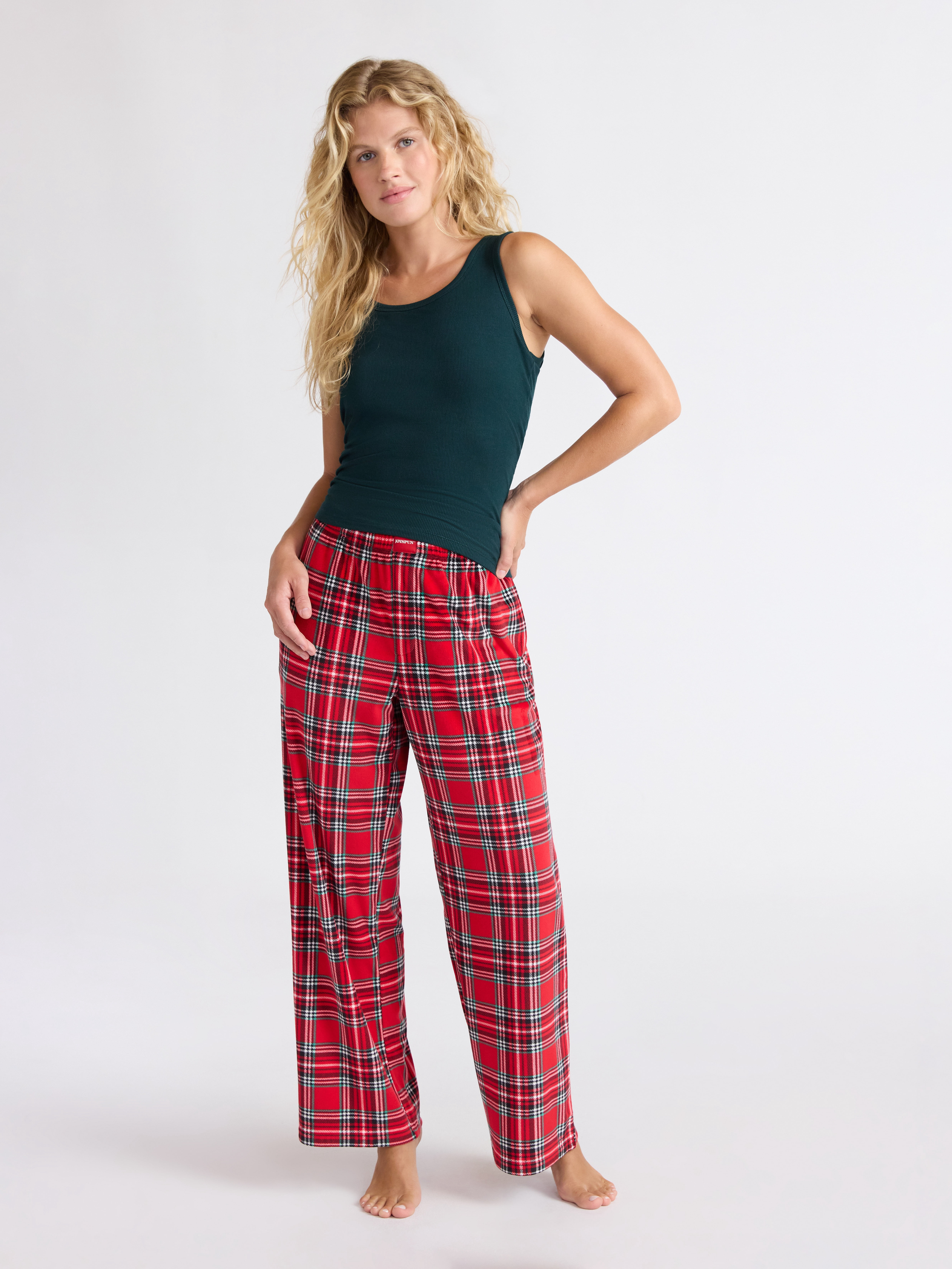 Joyspun Women's Velour Wide-Leg Sleep Pants, Size XS-3X