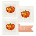 thumbnail image 4 of Jolitee Decorative Hemstitch Cocktail Napkins, 6"x6" Washable Linen-Like Cloth Napkins, Handmade for Entertaining and Everyday Use (Pumpkin Splash), 4 of 9