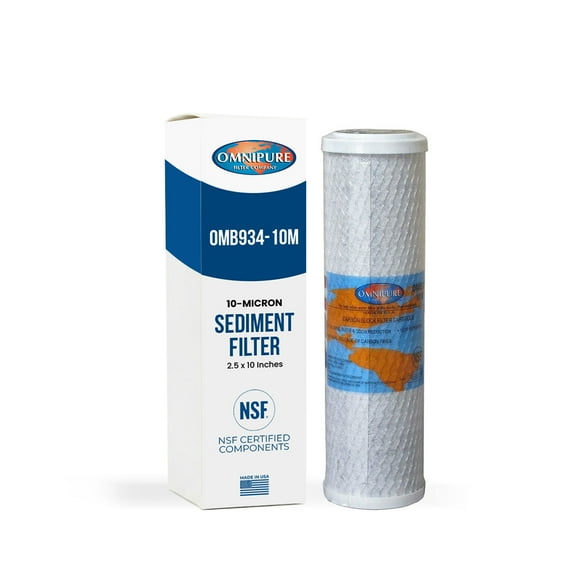 Omnipure OMB934-10M Carbon Block Filter – 10 Micron, 10" Housing Fit