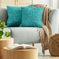 thumbnail image 5 of Ambesonne Teal Throw Pillow Cover 2 Pack, Triangles Squares Modern, 16", Turquoise Aqua, 5 of 5