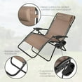 thumbnail image 4 of Four Seasons Courtyard Sunny Isles XL Zero Gravity Outdoor Chairs, 3 Pack, Brown, 4 of 9