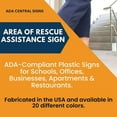 thumbnail image 6 of 6" X4" Area of Rescue Assistance Sign- Tactile Graphics Grade 2 Braille Text ADA Compliant Sign |ADA Compliant Plastic Signs for Schools, Offices, Businesses, Apartments & Restaurants, 6 of 7