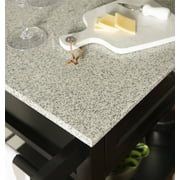 Linon Cameron Wood Granite Top Rolling Kitchen Cart Ample Storage in Black
