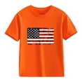 thumbnail image 4 of FamilyThread Kids Striped Shirts Short Sleeve Boy Girls July 4th Patriotic Tee Top Pattern Short Sleeve Round Neck Top T-shirt For Kids, 4 of 7