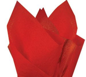 100 Sheets Scarlet Red Gift Wrap Pom Pom Tissue Paper 15x20