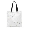 thumbnail image 1 of JSDART Canvas Tote Bag Teal Coral Triangle Confetti Pattern Cute Colorful Black Abstract Durable Reusable Shopping Shoulder Grocery Bag, 1 of 1