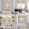 thumbnail image 6 of Beige Boho Kitchen Curtains Sets for Windows 24 Inch Length, Retro Ethnic Shabby Colorful Floral Patterned Rod Pocket Window Treatments Tier Curtains and Valances Set for Bedroom/Bathroom, 6 of 8
