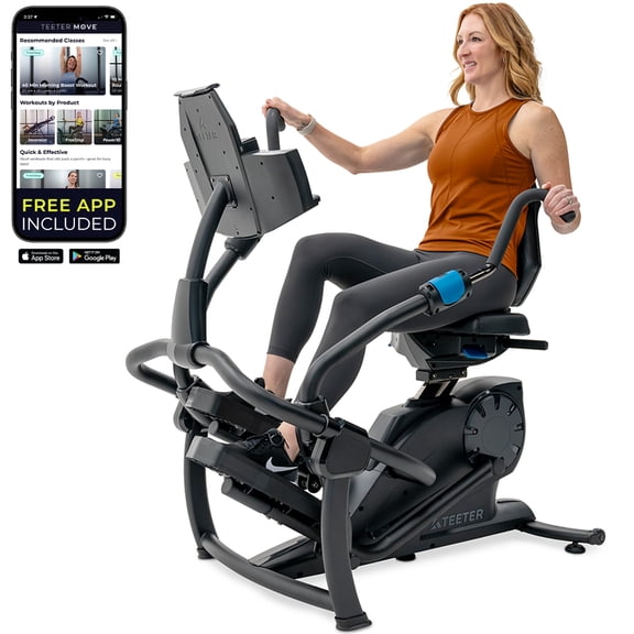FreeStep LT7 Recumbent Cross Trainer Stepper - Zero-Impact Exercise w/Patented Physical Therapy Stride Technology; LCD Console w/21 Programs, Bluetooth HRM Compatible; Free App w/Trainer-Led Workouts