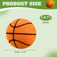 thumbnail image 2 of Uxcell Silent Basketball, Size 5 (8.3") Quiet Basketball High Density Foam No Noise 3D Sculpted Groove Bouncing Ball with Net Bag & Orange - Fit for (Indoor Training/Dribbling Practice), 2 of 7