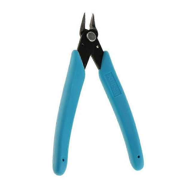 Blue Diamond Rhinestone Picker Nippers Clipper Manicure Pliers Nail Art Tool