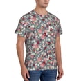 thumbnail image 2 of Vsdgher Daisies Flowers Print Men's Dry Fit Mesh Athletic Shirts Moisture Wicking Tennis T-Shirt Tops, 2 of 9