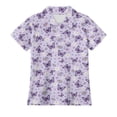 thumbnail image 2 of EliteGoogv Little Boys Girls Unisex T-shirt Short Sleeve Collared Tee Tops Graphic Lightweight Classic Fit Blouses Summer Fall Casual Outdoor Playwear Tops,Light Purple,5-6 Years, 2 of 3