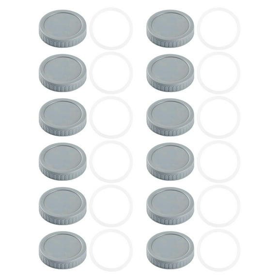 Food Storage Glass Bottle Lids for Leakproof Canister Sealing 12-Piece Set for Kitchen and Outdoor Use 12PCS