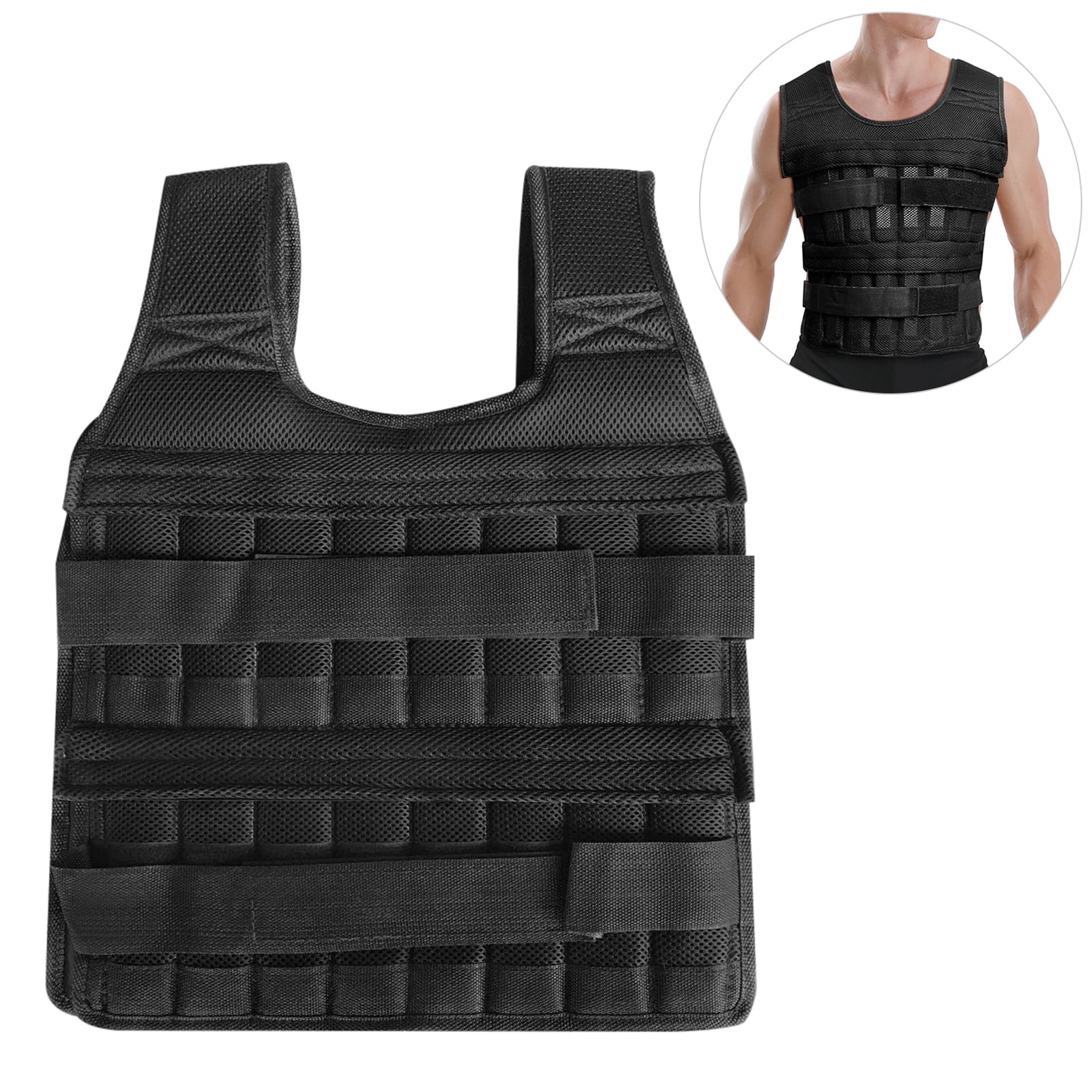 Max Loading 15kg/35kg Adjustable Weighted Vest Weight Jacket Exercise