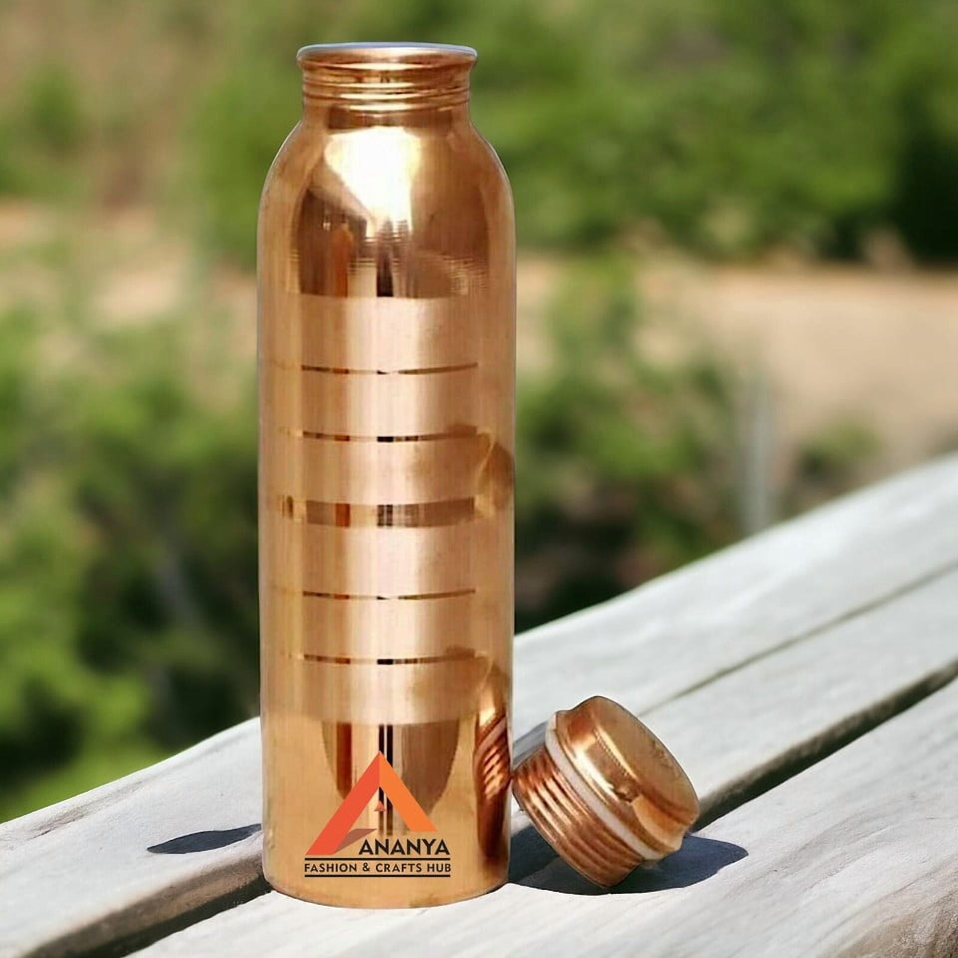 Copper Water Bottle Silvertouch Finish Water Vacuum Flask Health Benefits 1 Ltr For Ayurveda Health Benefits