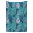 thumbnail image 3 of Ambesonne Floral Tablecloth Rectangular Table Cover, Clove Petals Vibrant, 52"x70", Petrol Blue Teal, 3 of 4