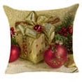 thumbnail image 4 of Housse de Coussin de Noël Décorative en Lin pour Canapé Lit Type 9, 4 of 8