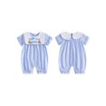 thumbnail image 2 of Cjfdfy Half Way to One Clothes Baby Girl Boy First Birthday Outfit Summer Fall Half Birthday Clothes Plaid Gingham Bubble Romper Letters Cookies Embroidery Short Sleeve Plaid Jumpsuit Playsuit, 2 of 9