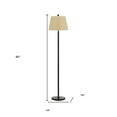 thumbnail image 3 of HomeRoots 60" Bronze Traditional Shaped Floor Lamp With Tan Square Shade, 3 of 7