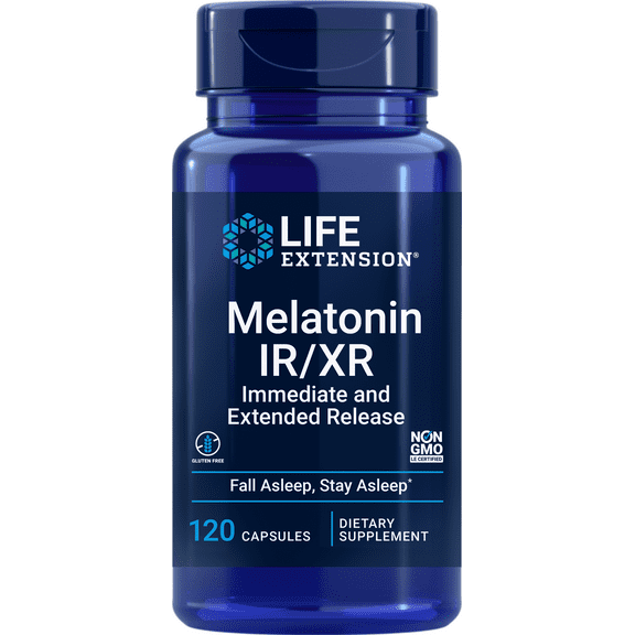 Life Extension Melatonin IR/XR, 120 Capsules