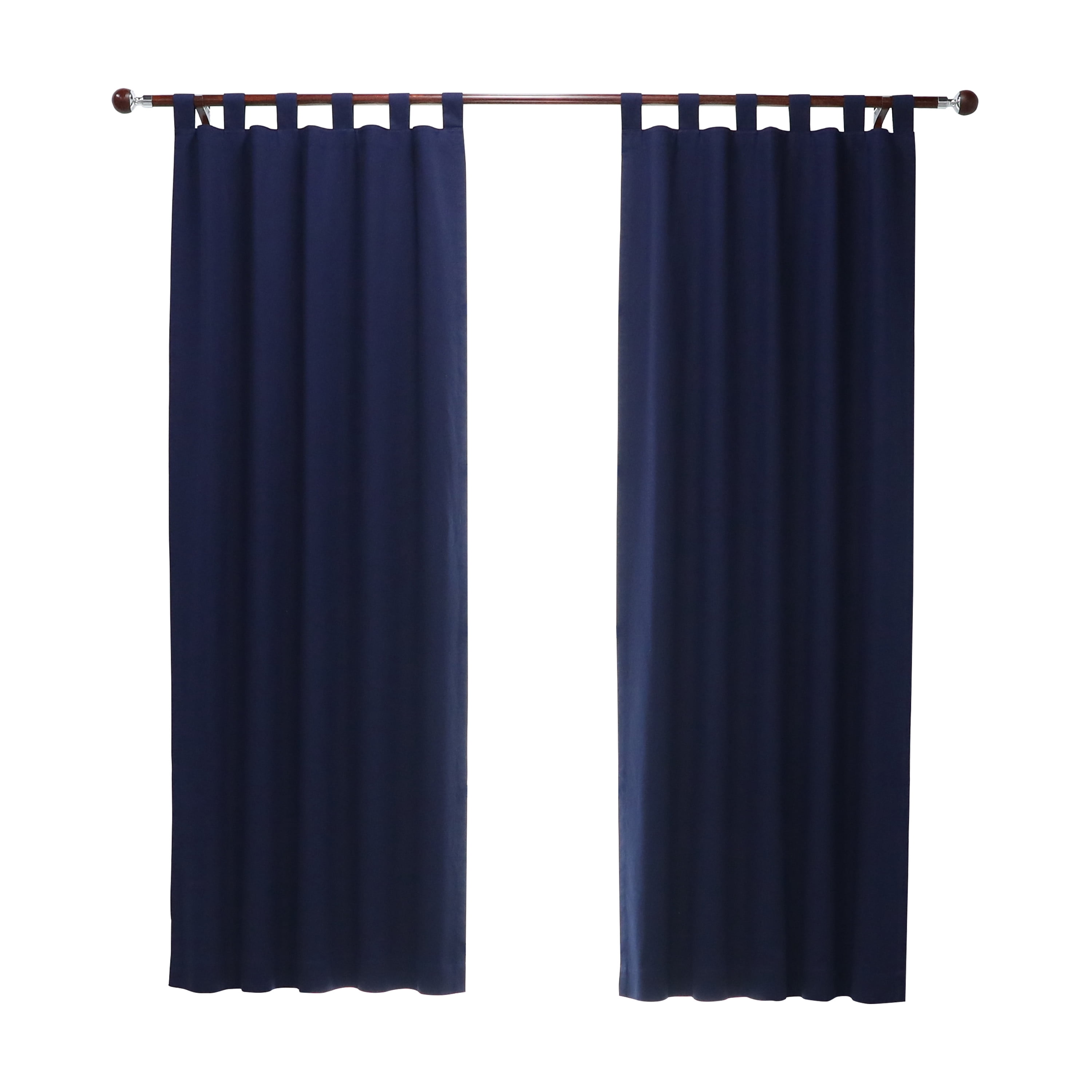 Winmate Insulated Cotton Tab Top Curtain Panel - Pair each 40" x 72" in Navy