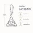thumbnail image 3 of LeCalla 925 Sterling Silver Dangle Earrings | Trinity Celtic-Knot Triangle Earrings Women, 3 of 9