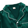 thumbnail image 2 of Kids Satin Pajamas Set PJS Long Sleeve Button-Down Sleepwear Loungewear, 2 of 7