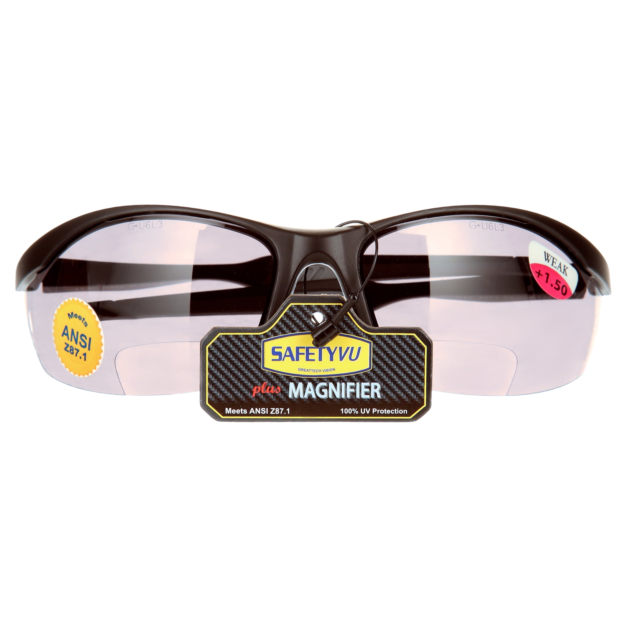 Safety Vu Bifocal Safety Glasses Black Tent HSA/FSA Eligible