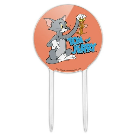 Acrylic Tom and Jerry Best Friends Cake Topper Party Decoration for Wedding Anniversary Birthday Graduation