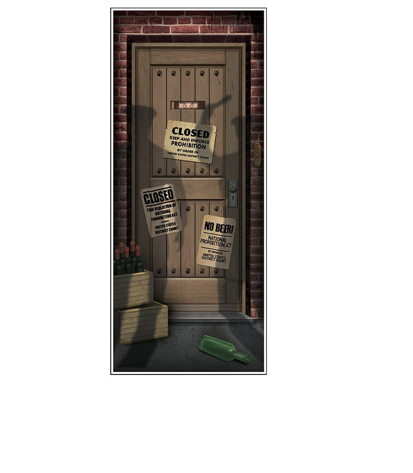 Club Pack Of 12 Roaring 20 S Speakeasy Door Cover Party
