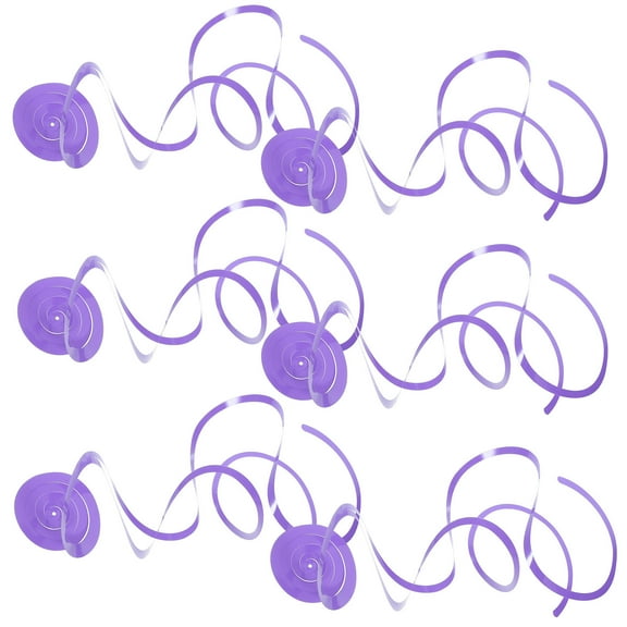 HOMEMAXS 6 Pcs Party Theme Decorations Birthday Hanging Swirl Baby Purple