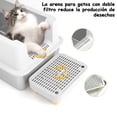 thumbnail image 4 of Arenero para Gato Acero Inoxidable, Caja de Arena con Tapa Arenero Grande para Gato Para gatos grandes, Caja de arena autolimpiable con pala y filtro antifugas, Prueba de olores y fácil de limpiar, 4 of 7
