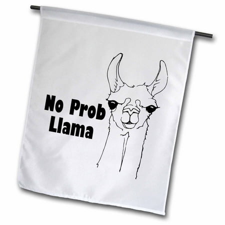 3dRose No Pro Llama. - Garden Flag, 12 by 18-inch