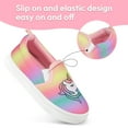 thumbnail image 6 of Bocca Girls Rainbow Unicorn Slip on Sneakers Kids Canvas Walking Shoes Size 11, 6 of 6