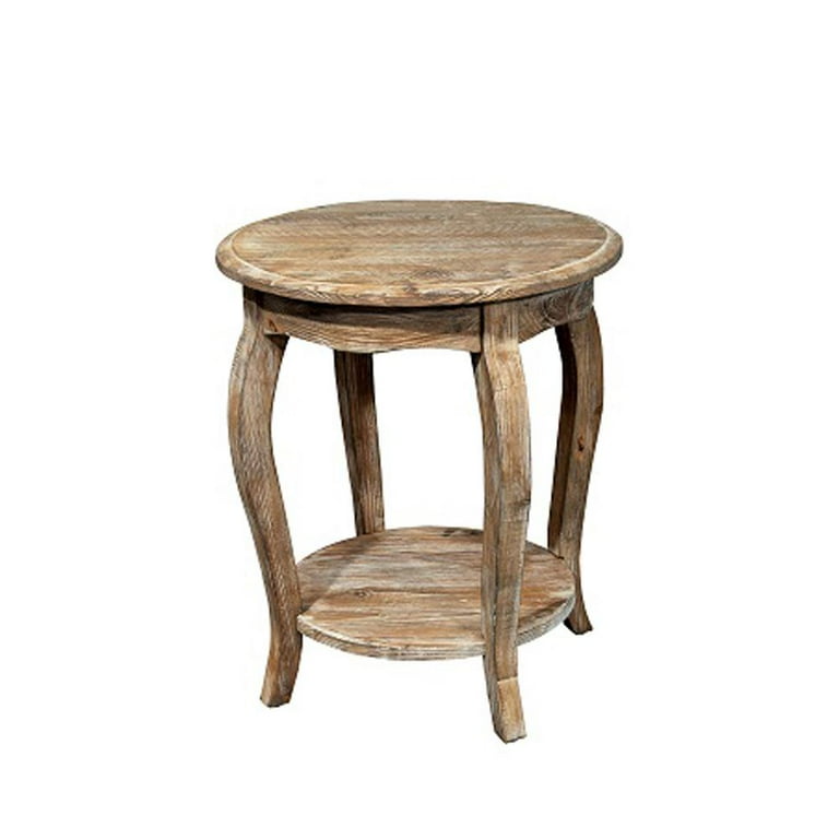 Reclaimed wood 2024 round side table