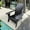 Black, variant on Dark blue solid wood chaise / Ideal for outdoor relaxation