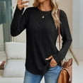 thumbnail image 5 of SUNBS Tunic Shirts for Womens Long Sleeve Tops Crewneck Dressy Sweaters Casual Blouses Trendy Clothes, 5 of 9