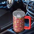 thumbnail image 5 of Christmas Snowman Stainless Steel Travel Tumbler 30oz Insulated, Winter Coffee Cup with Straw and Handle, Holiday Gift for Adults, 5 of 5