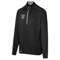 thumbnail image 2 of Men's Black Las Vegas Raiders Grind Iron Quarter-Zip Top, 2 of 3