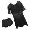 thumbnail image 3 of Señoras Vestido Manga Gradiente Borla Salón Disfraces de Soledad Vestido de baile latino de tango para mujer, 3 of 10