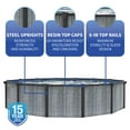 thumbnail image 3 of Blue Wave San Pedro 24-ft Round 52-in Deep 6-in Top Rail Above Ground Steel Wall Swimming Pool Package, 3 of 11