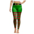 thumbnail image 3 of Christmas Leggings for Women High Waisted Santa Claus Print Ankle Length Seasonal Printed Leggings Soft Brushed Pants, 3 of 6