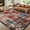 Red, variant on Haperlare Contemporary Washable Area Rugs for Living Room Abstract Leaf Low Pile Bathroom Rugs Brown Soft Rugs 8'x10' Carpet