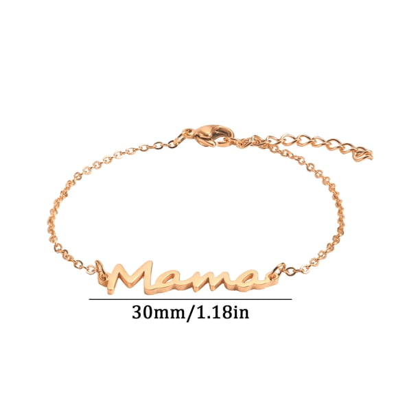 Mama Stainless Steel Alphabet Bracelet Mother's Day Series Women's