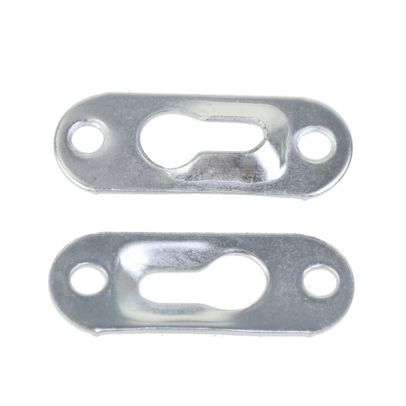 20 Pieces Single Keyhole Hangers Keyhole Hanging Plates Brackets Metal Fasteners for Mirror Picture Frames Cabinet