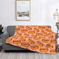 thumbnail image 2 of Fotbe Cartoon Hot Dog Manta de Franela con Estampado, Manta Ultrasuave para Cama, Sofá, Auto, Hipoalergénica y Antibolitas-60"x50", 2 of 6